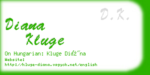 diana kluge business card